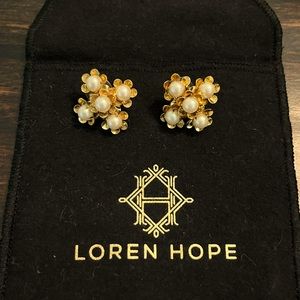 NWOT Loren Hope Pearl Stud Earrings